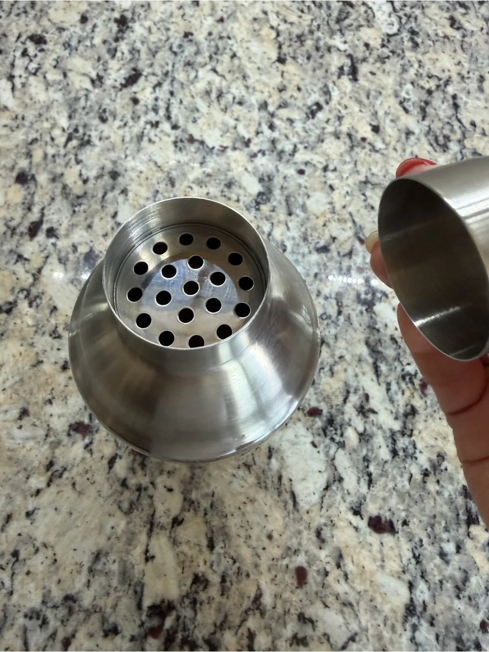 Stainless Steel Cocktail Shaker and Martini Glass Set - Silver